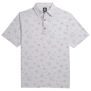 FootJoy Lisle Flock of Birds Print Self Collar Polo